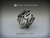 organikus ezüst gyűrű